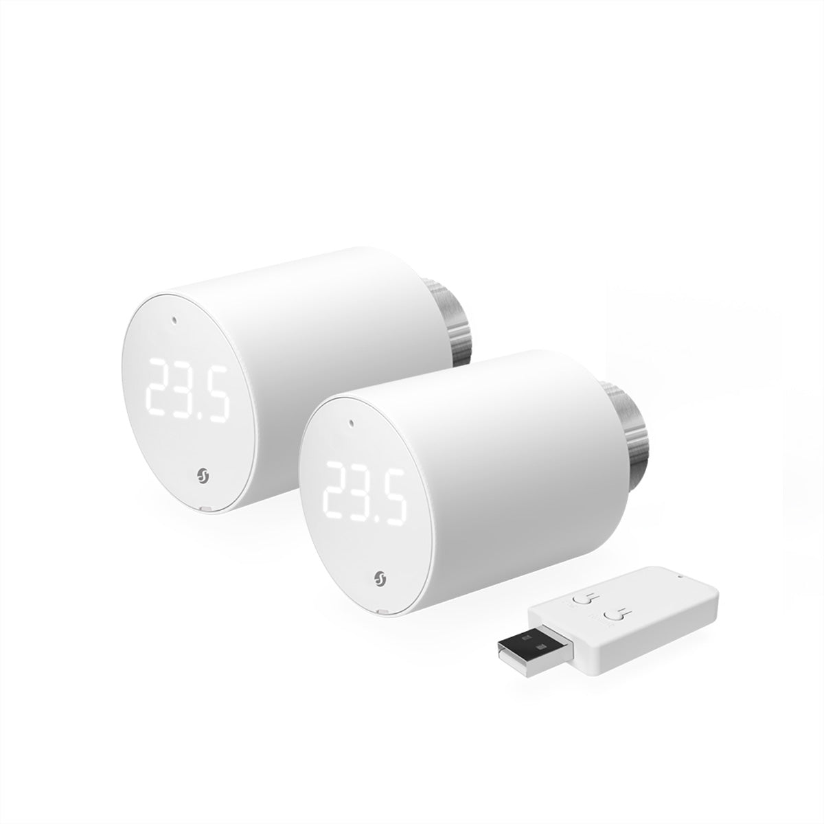 Shelly BLU TRV – Heizkörperthermostat – Bluetooth, WLAN – für Ventile mit M30×1,5 mm Gewinde – 3er-Set