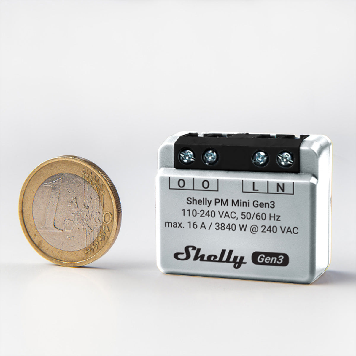 Shelly PM Mini Gen3 – Smart-Steckdose – 8 A, Verbrauchsmessung – für Amazon Alexa, Google Assistant