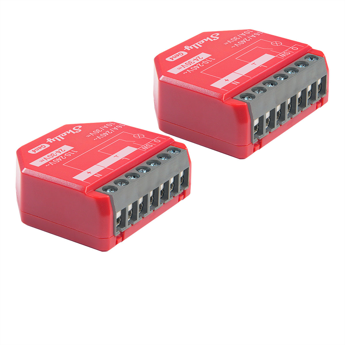 Shelly 1PM Gen4 – Smart-Steckdose – WLAN, Matter, Verbrauchsmessung – 2er-Set