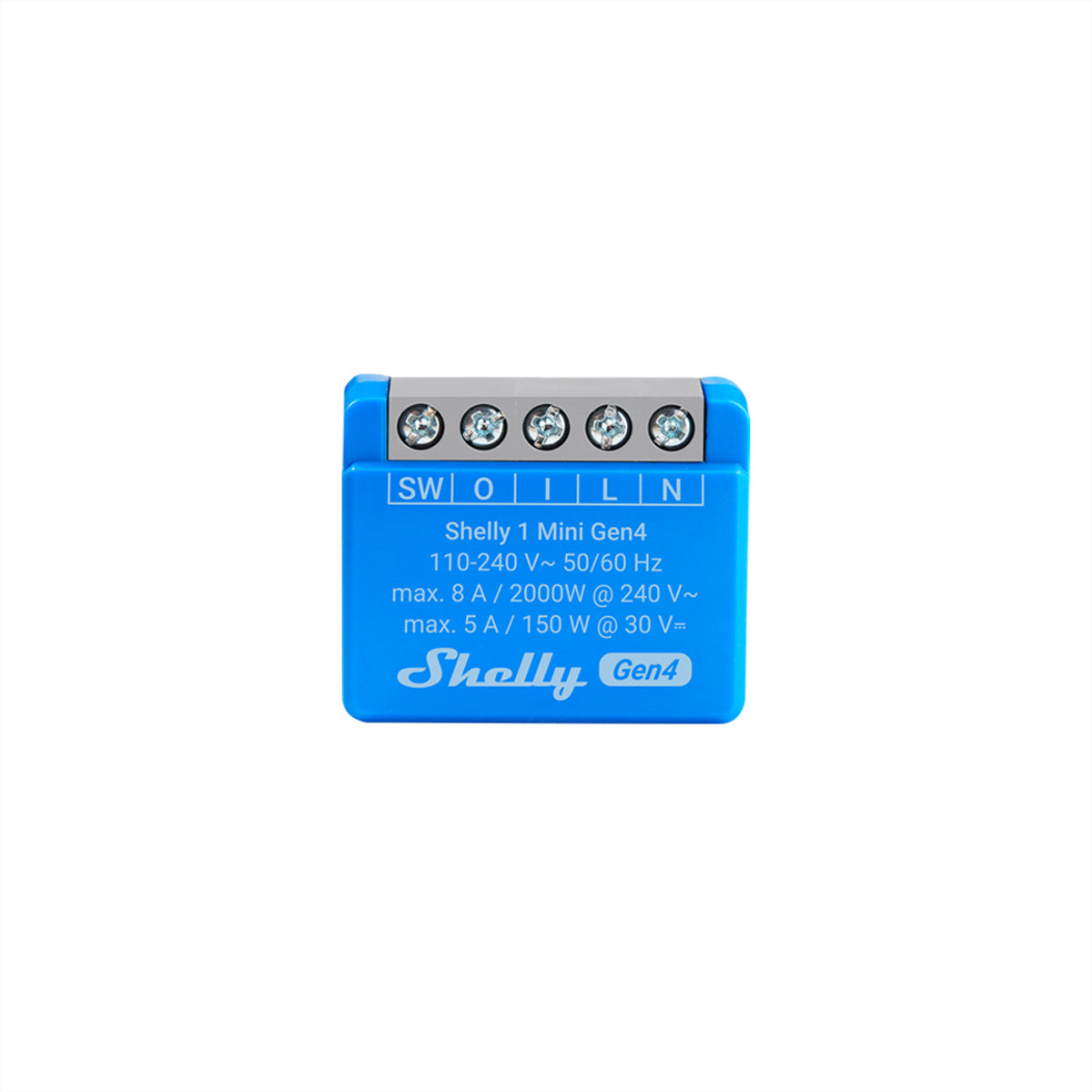 Shelly 1 Mini Gen4 – Zubehör – WLAN, Bluetooth, Zigbee, Matter, 1-Phasen – für Amazon Alexa, Google Assistant