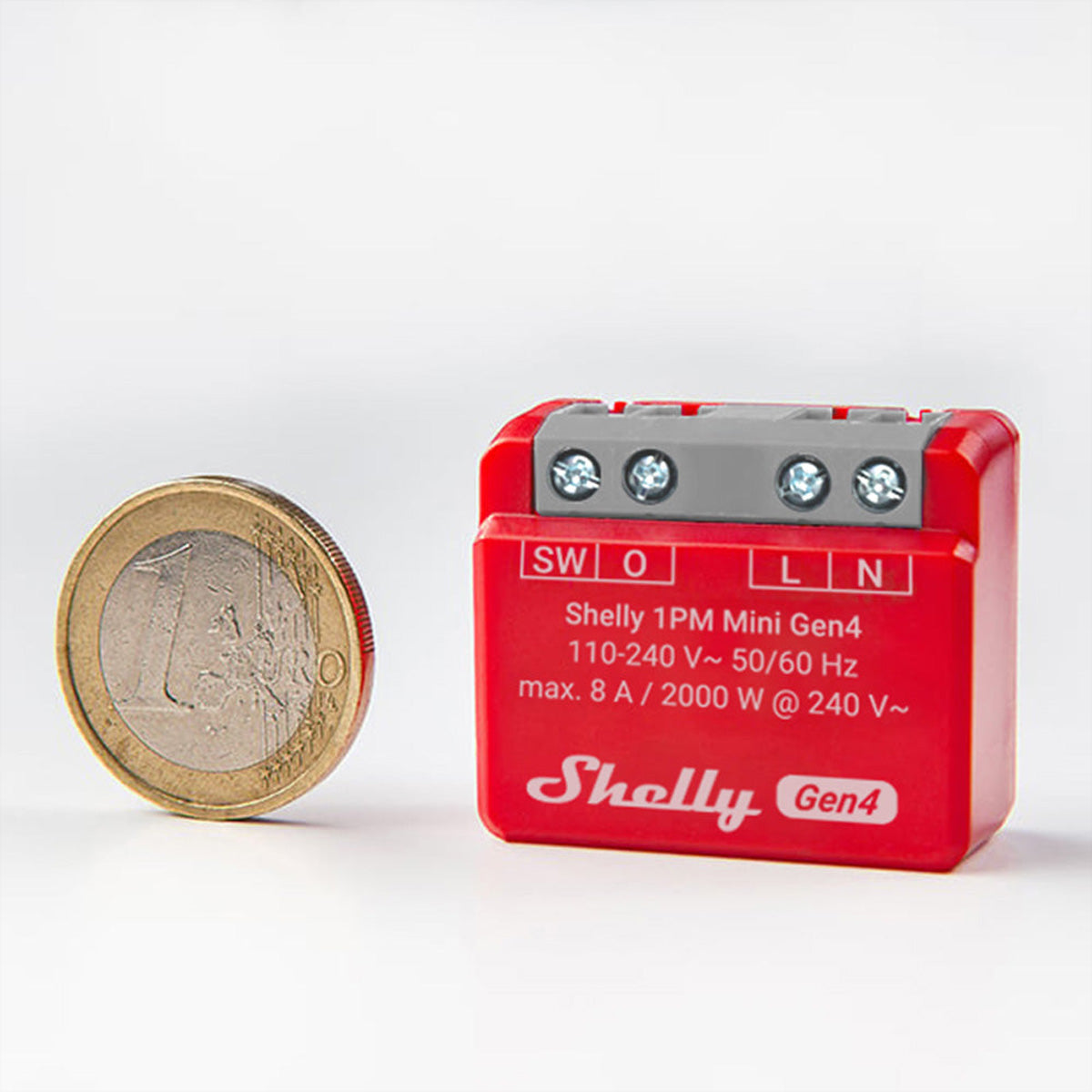 Shelly 1PM Mini Gen4 – Smart-Steckdose – WLAN, Matter, Energieüberwachung – 2er-Set