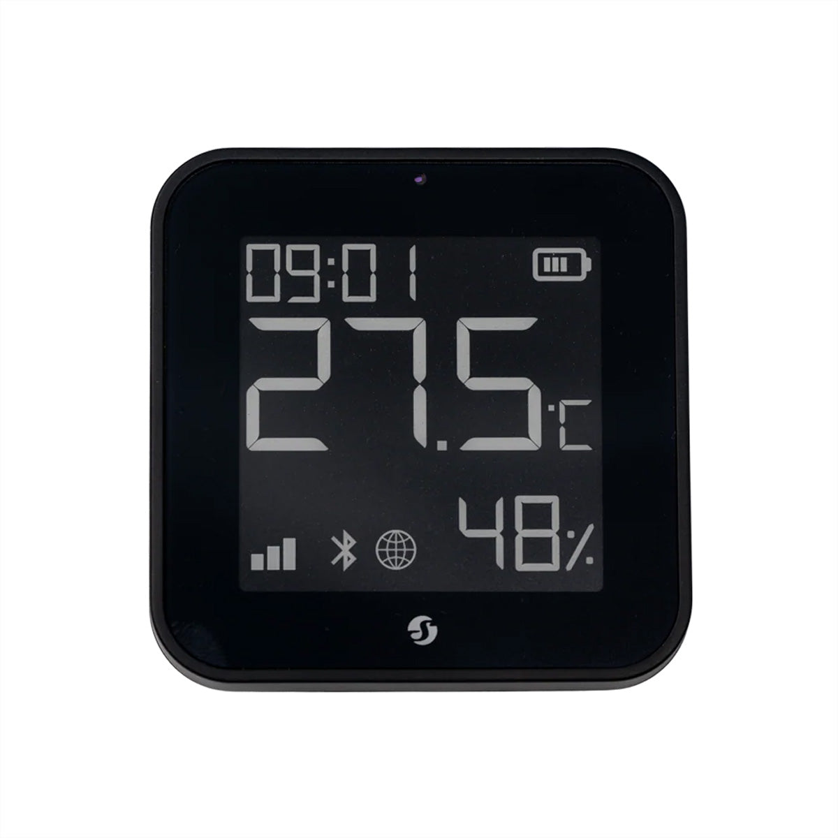 Shelly BLU H&T – Temperatur- & Feuchtigkeitssensor, Zigbee, Display – Schwarz