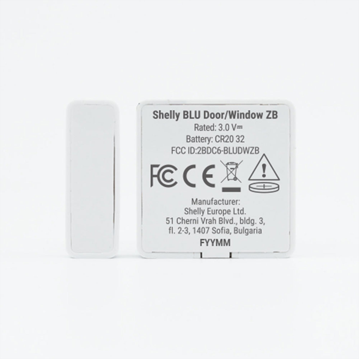 Shelly BLU – Tür-/Fensterkontakt, Zigbee – Weiss