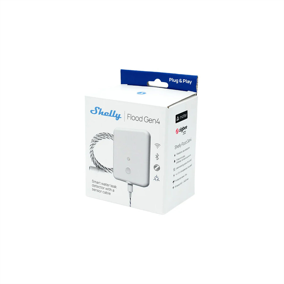 Shelly Flood Gen4 – Wassermelder, Matter, WLAN