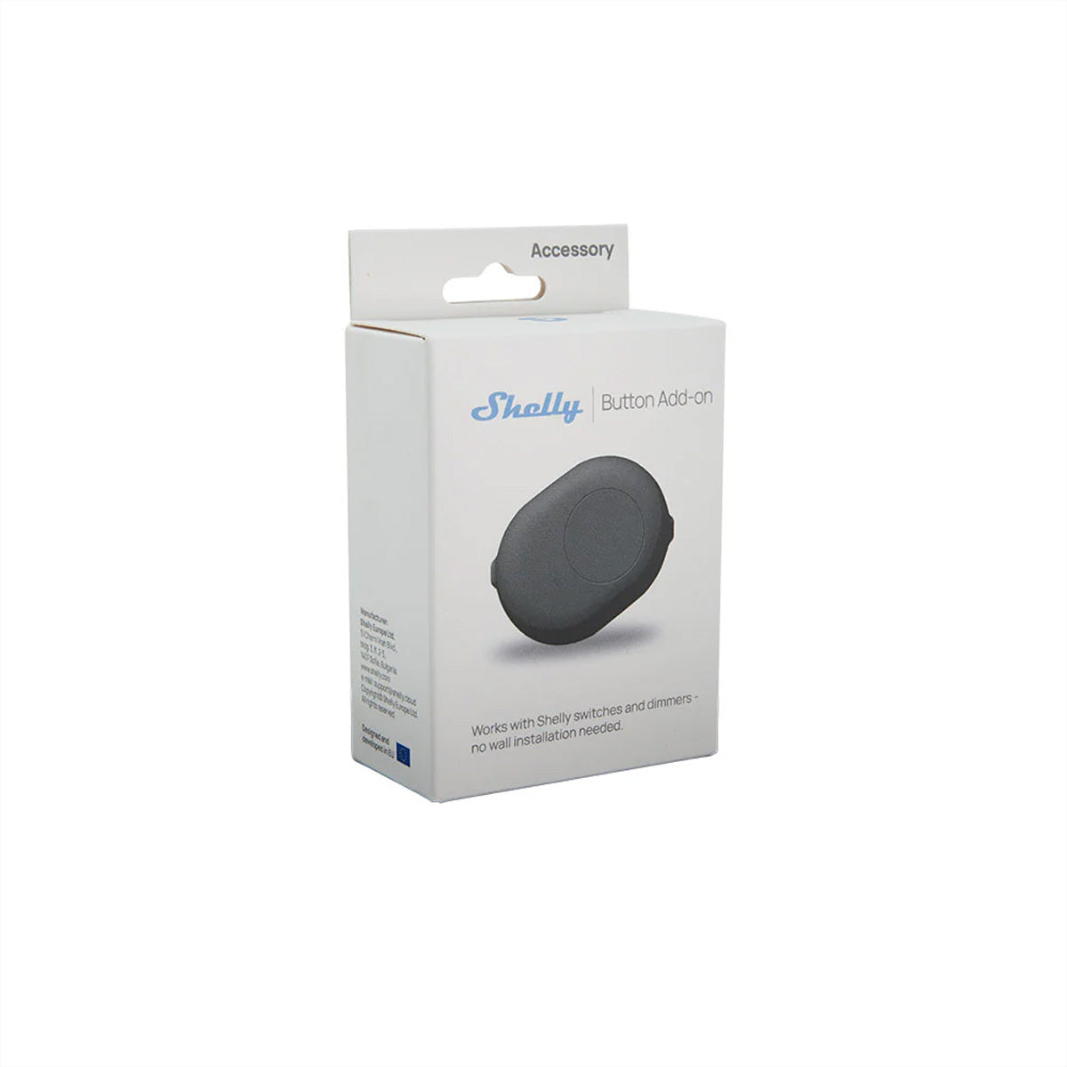 Shelly Zubehör – Aufputzgehäuse, Relais-Add-On – für Shelly Button – Schwarz