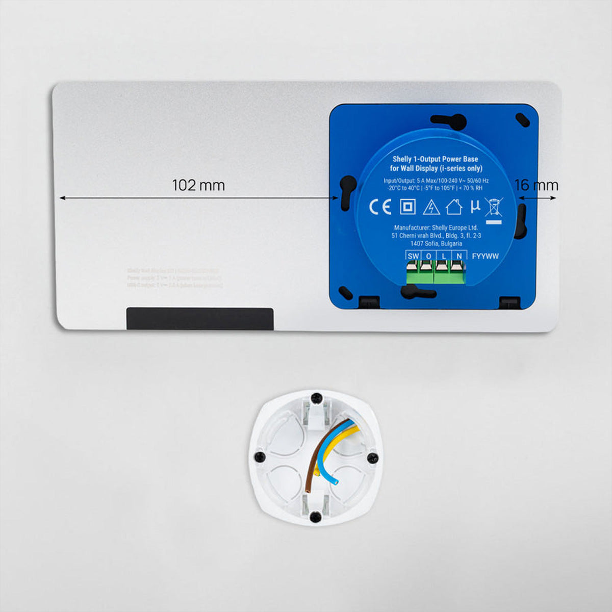 Shelly Wall Display X2i – Smart-Display – Touchscreen, WLAN, Silber