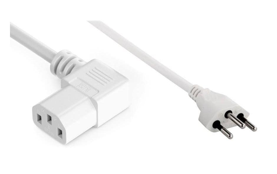 Diggelmann Netzkabel T12-C13 – Weiss, T12 zu C13
