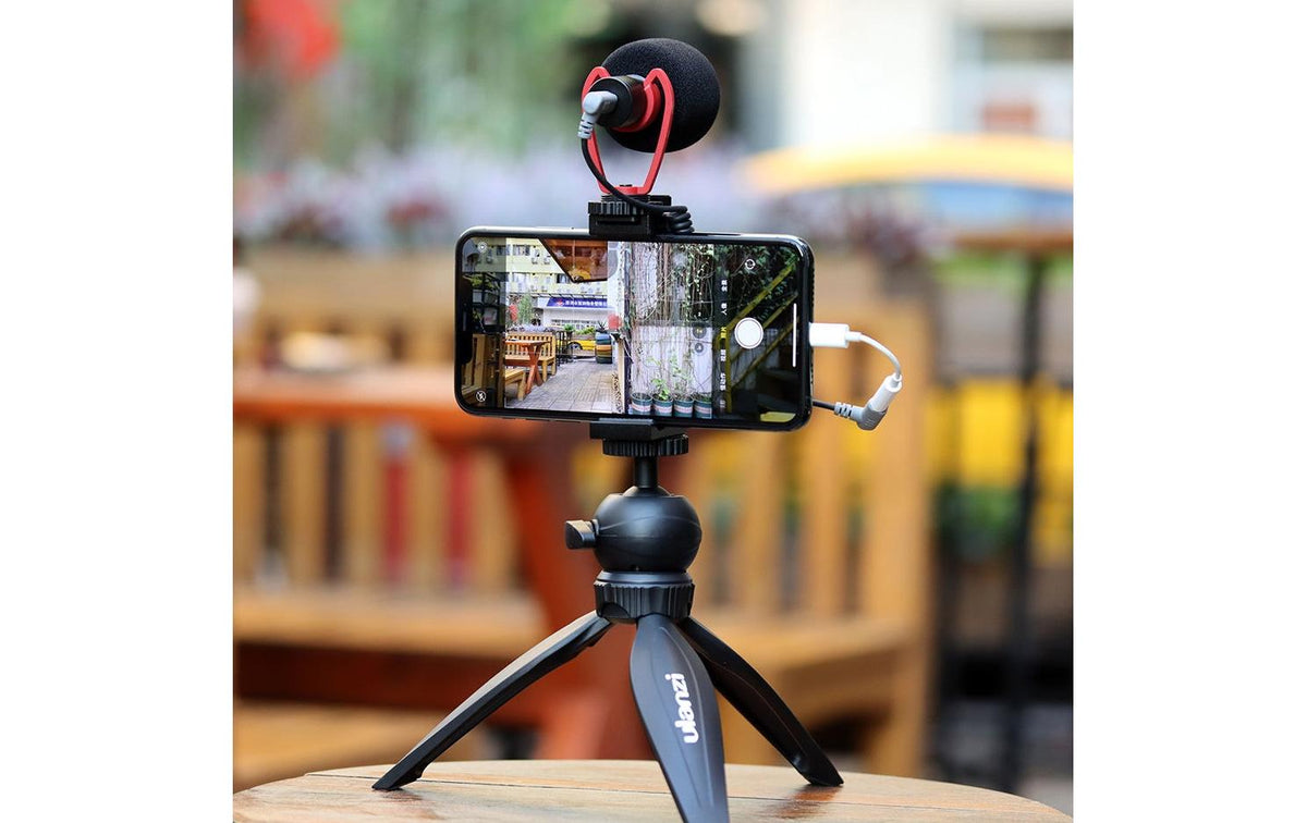 Ulanzi Video Kit 3 – Tisch-Ständer – Smartphone-Halter, 1/4" Stativgewinde – für Smartphones – Schwarz