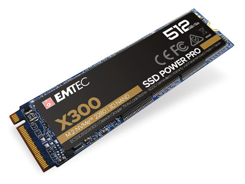 Emtec X300 Intern (ECSSD512GX300) – M.2 (NVMe, PCIe 3.0), für PC/Laptop