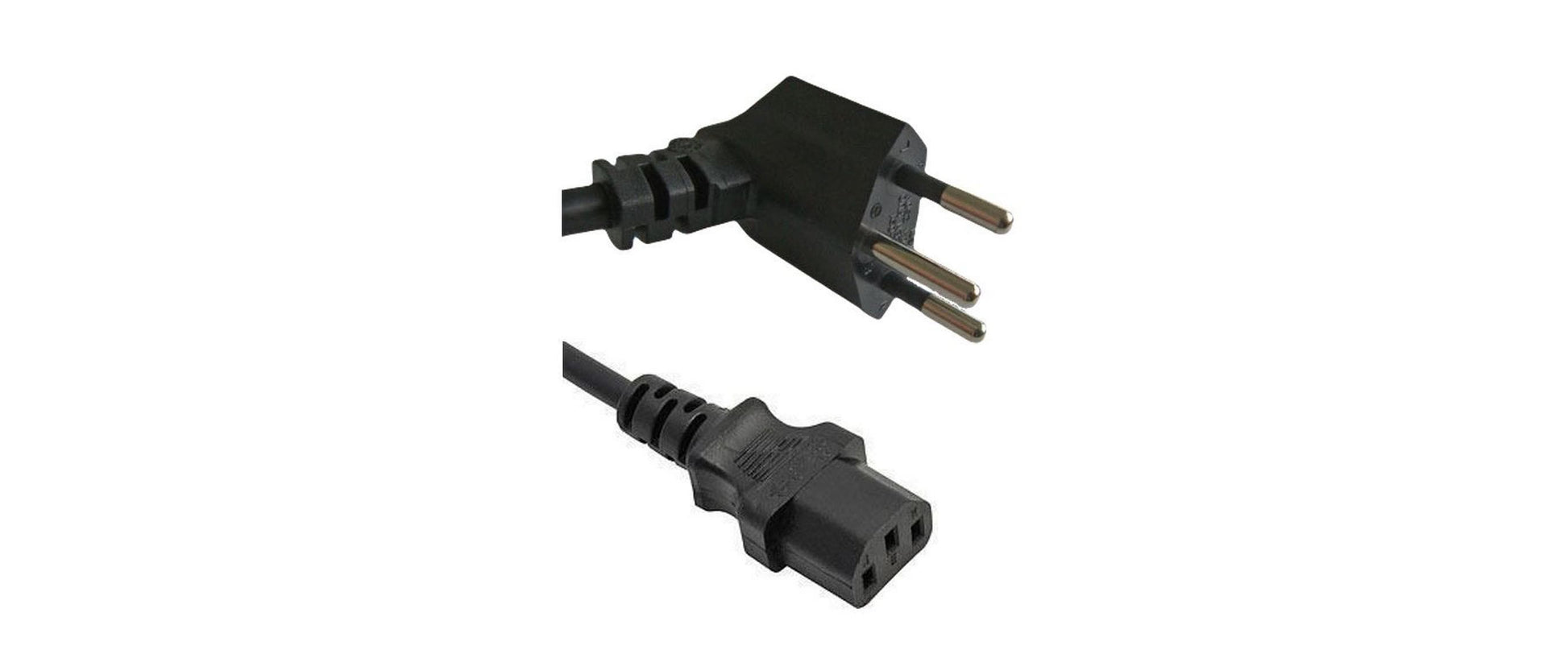 Diggelmann Netzkabel – T12–IEC C13, 2 m, 10 A, schwarz
