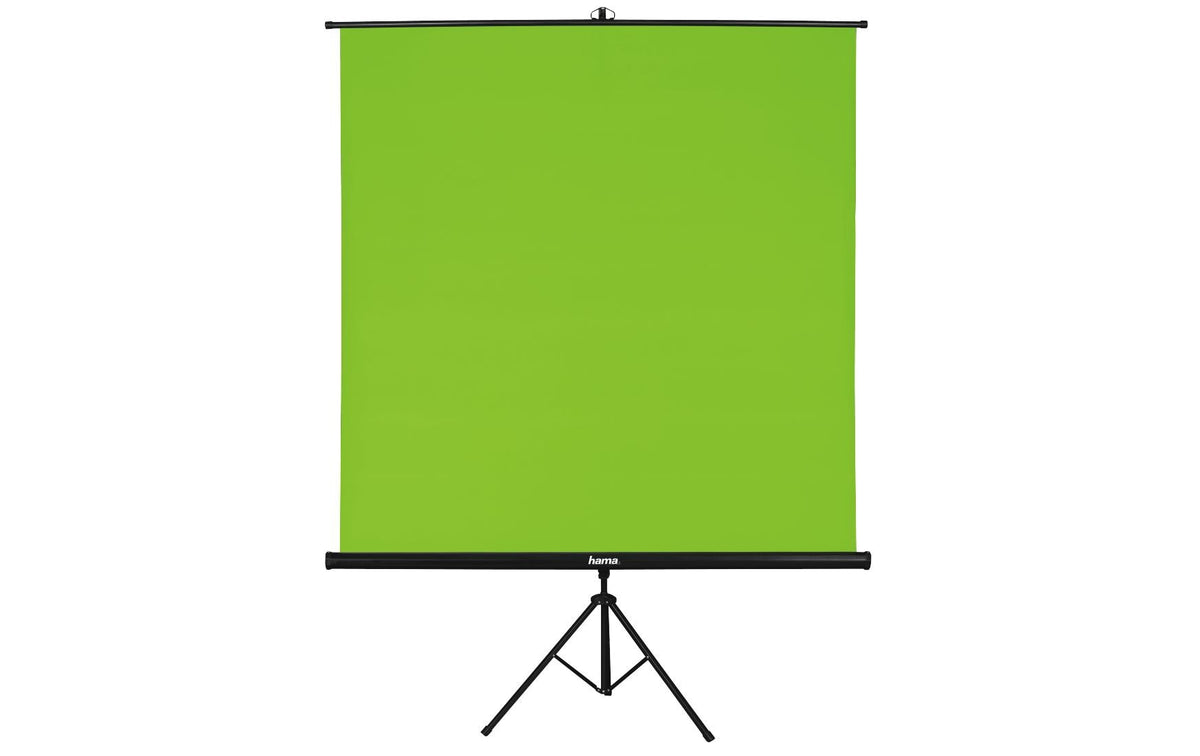 Hama 00021571 Green Screen mit Stativ – 1,8 × 2,7 m, Stoff – Grün