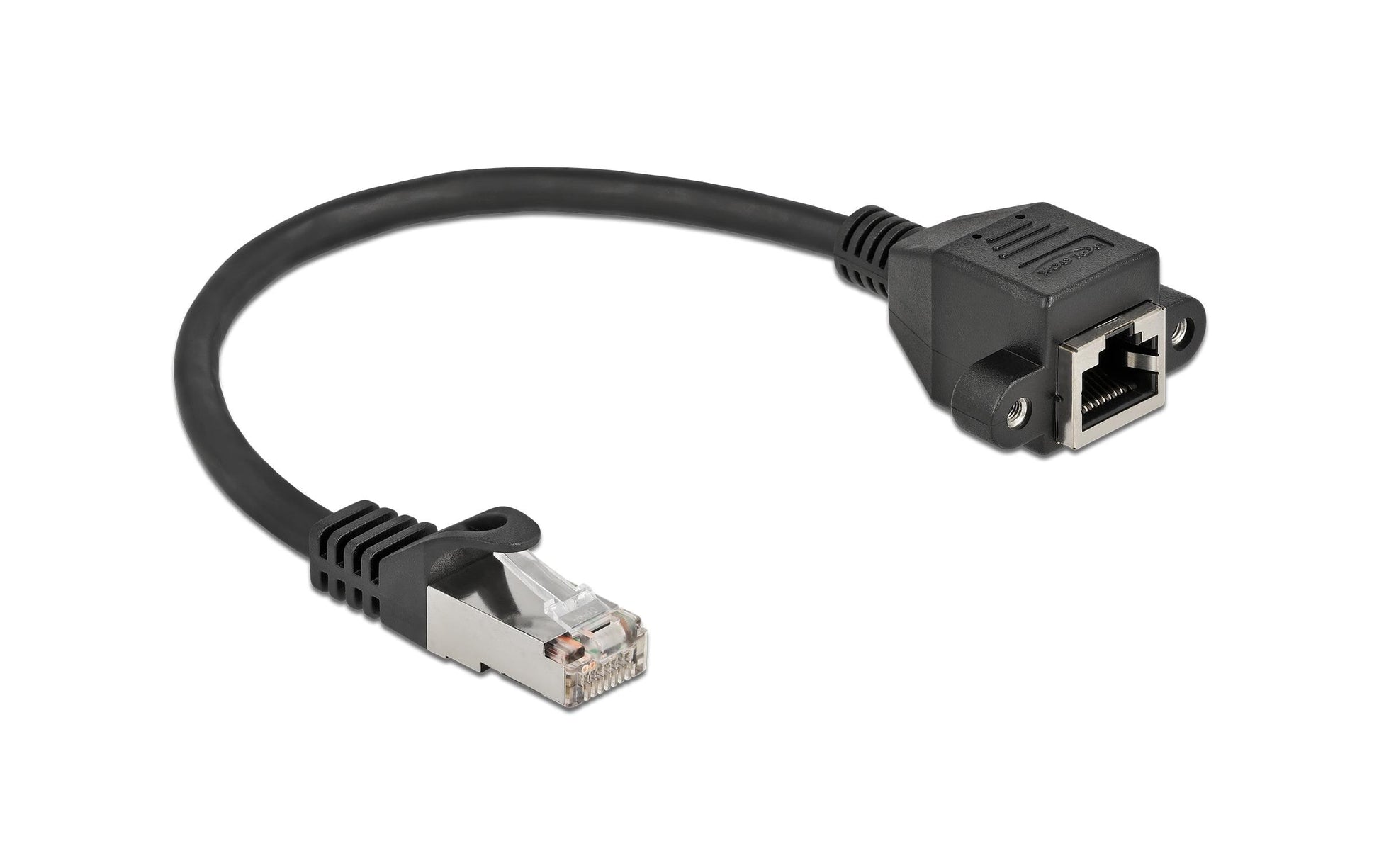DeLOCK Patchkabel – Cat 6A S/FTP, 0,25 m, Schwarz, LSZH, RJ-45