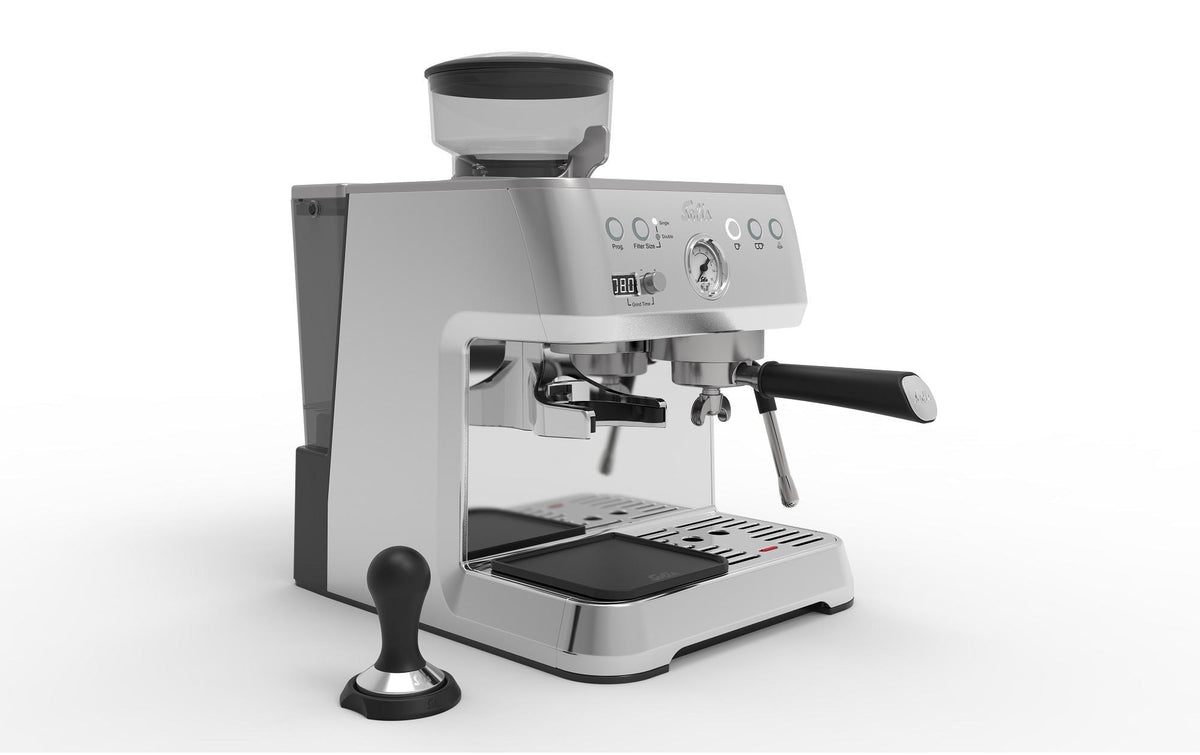 Solis Grind & Infuse Perfetta 980.35 Siebträgermaschine – 16 bar, 2,6 l, 250 g, 2 Tassen, Silber