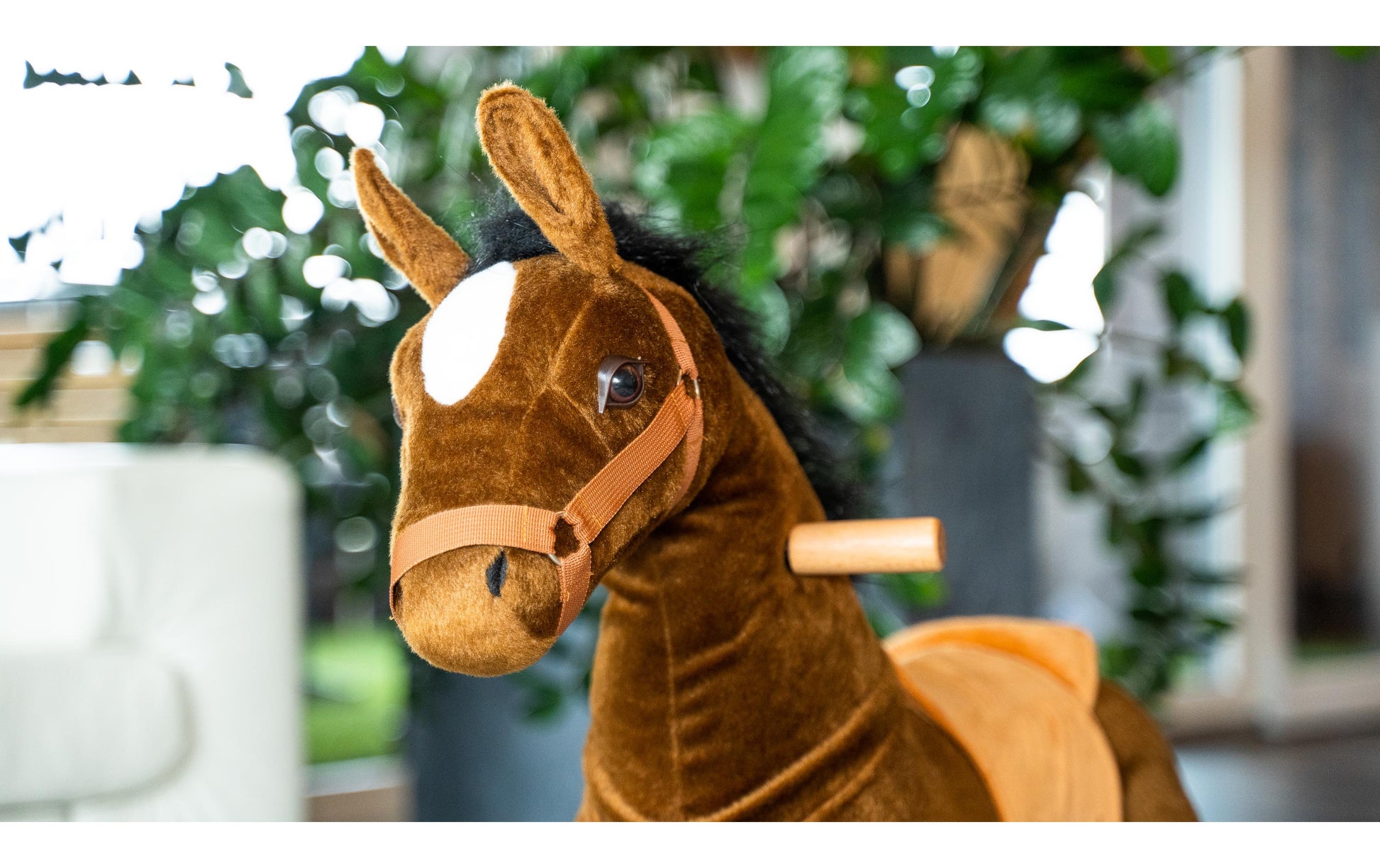 Zoosy Raidony S Aufsitztier – Pferd – 80 × 73 × 25 cm – Belastbarkeit 55 kg – ab 3 Jahren
