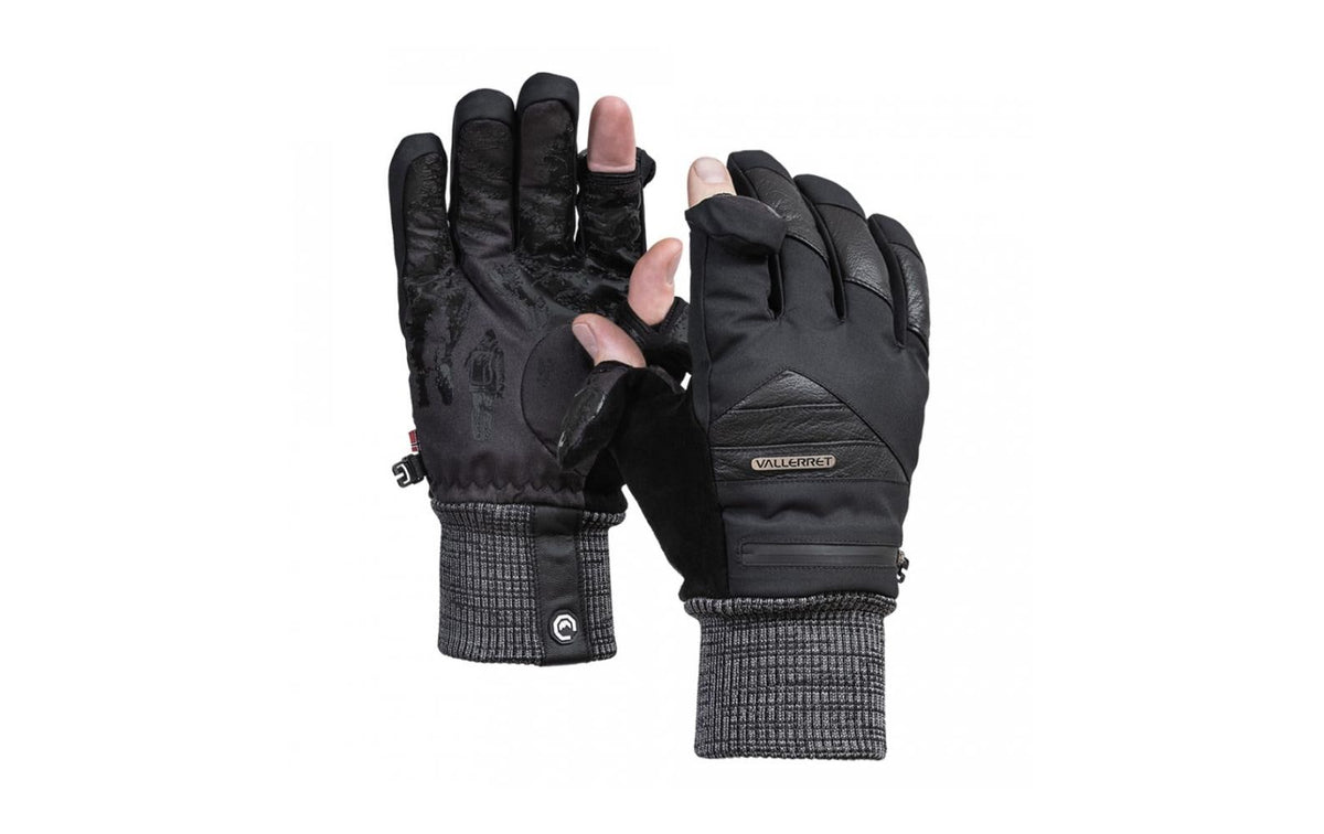 Vallerret Photography Gloves Vallerret Markhof V3 Handschuhe – Grösse M, Touchscreen, Echtes Leder, Wollfutter, Kartenfach – Schwarz