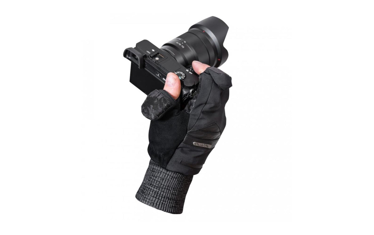 Vallerret Photography Gloves Vallerret Markhof V3 Handschuhe – Grösse M, Touchscreen, Echtes Leder, Wollfutter, Kartenfach – Schwarz