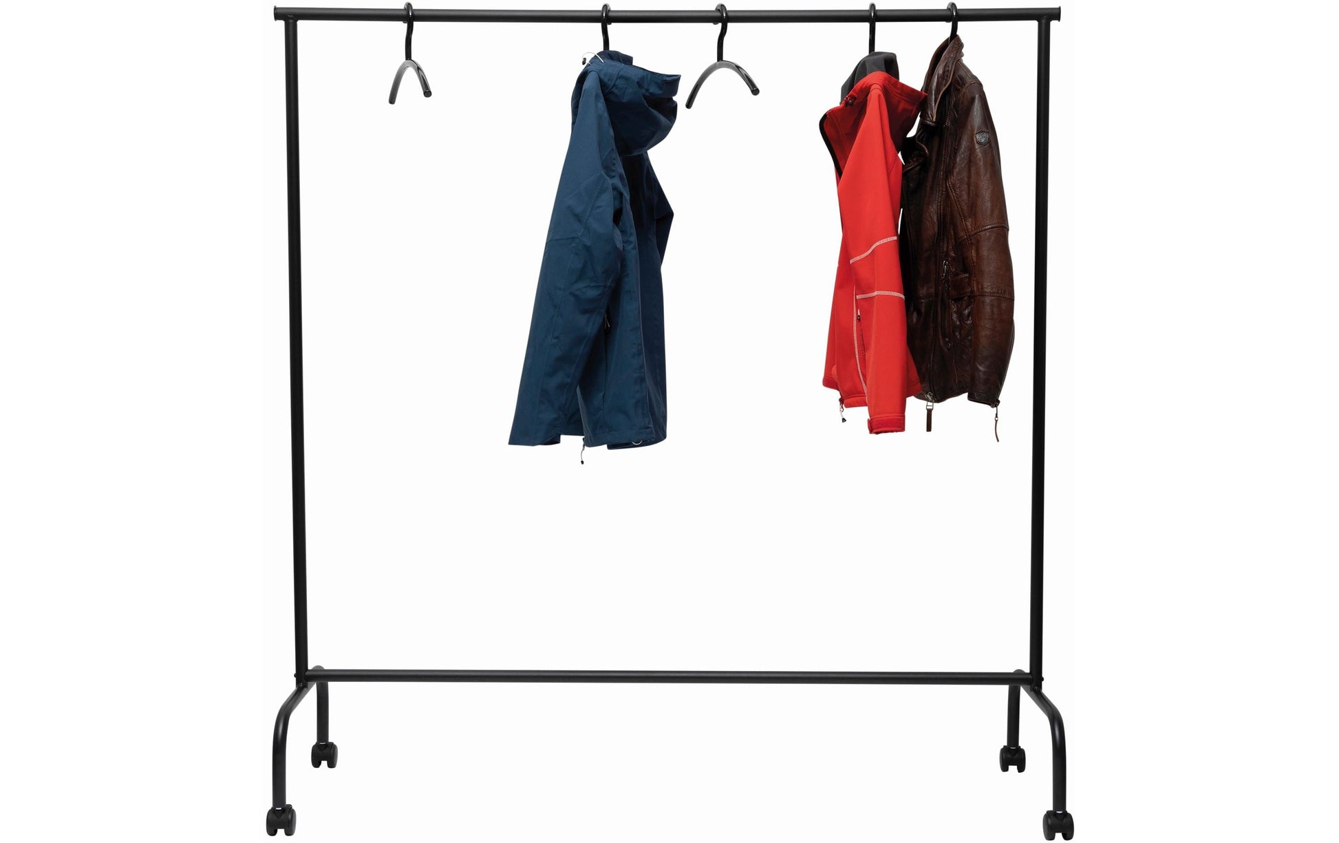 MAULlimbo Garderobenständer – Metall – Schwarz – 1'510 mm – 4 Doppel-Lenkrollen