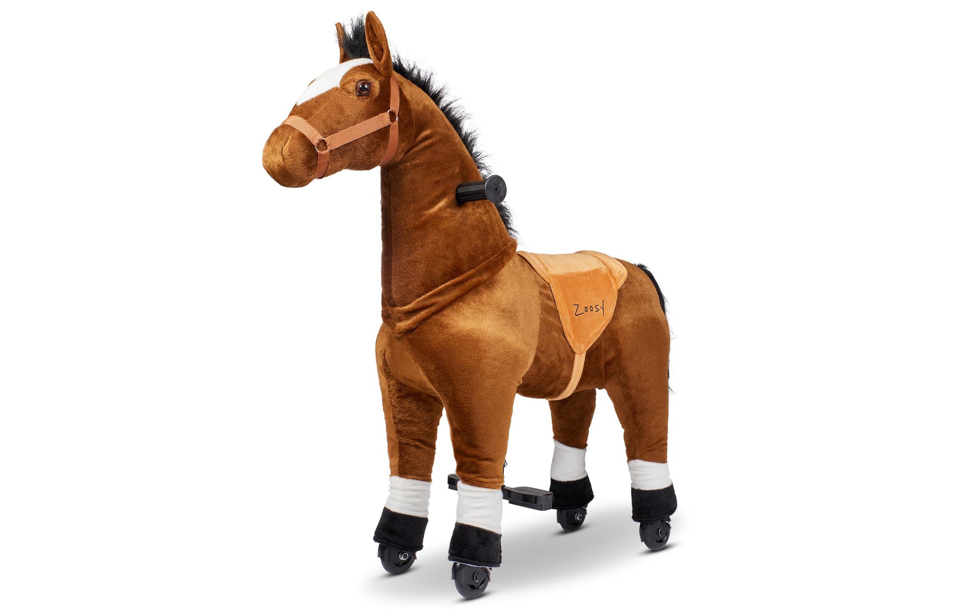 Zoosy Aufsitztier Pferd – 4 Räder, max. 75 kg – 90 × 91 × 27 cm – ab 4 Jahren