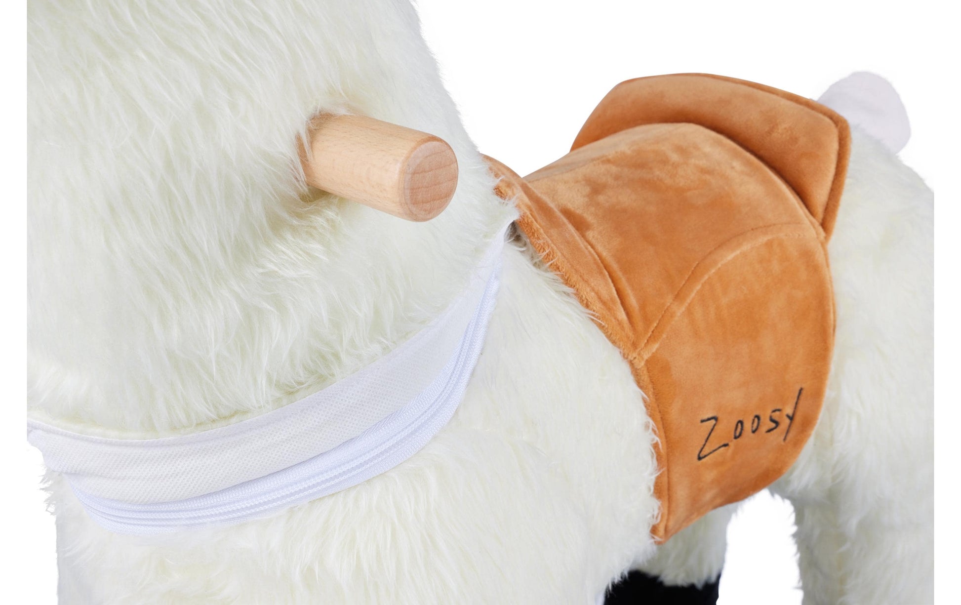 Zoosy Raidony Aufsitztier Lama – bis 55 kg – 80,0 × 80,0 × 25,0 cm – ab 3 J. – weiss