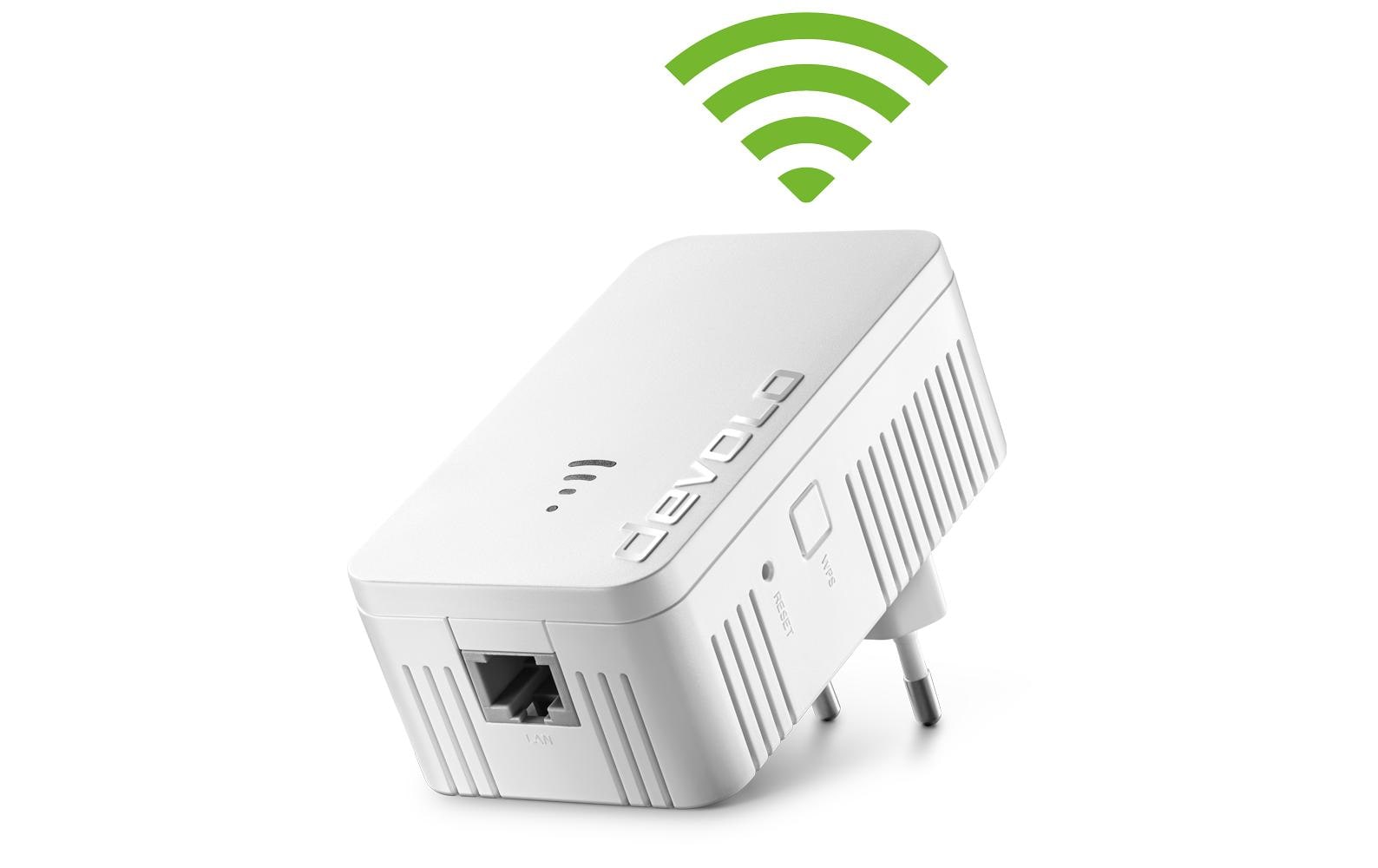 Devolo WiFi 5 Repeater 1200 – WLAN-Repeater – Wi-Fi 5 (802.11ac), Dual-Band, 1× 1G RJ-45, Weiss
