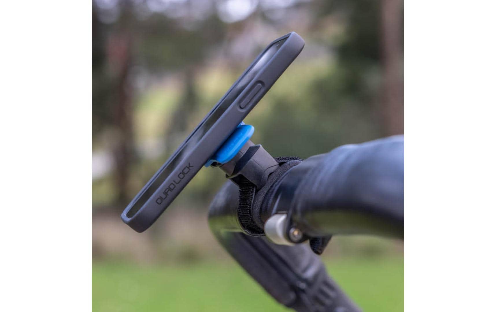 Quad Lock QLM-STP – Fahrrad-/Motorrad-Halterung – Lenker – für Quad Lock Hüllen – Schwarz/Blau