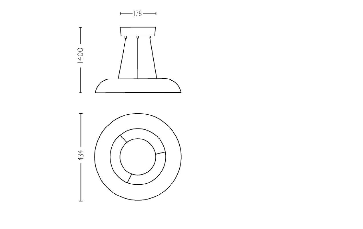 Philips by Signify Philips Hue Pendelleuchte White Amb. Amaze – Ø 43,4 cm, 2750 lm, 2200–6500 K, dimmbar, ZigBee/BT, schwarz