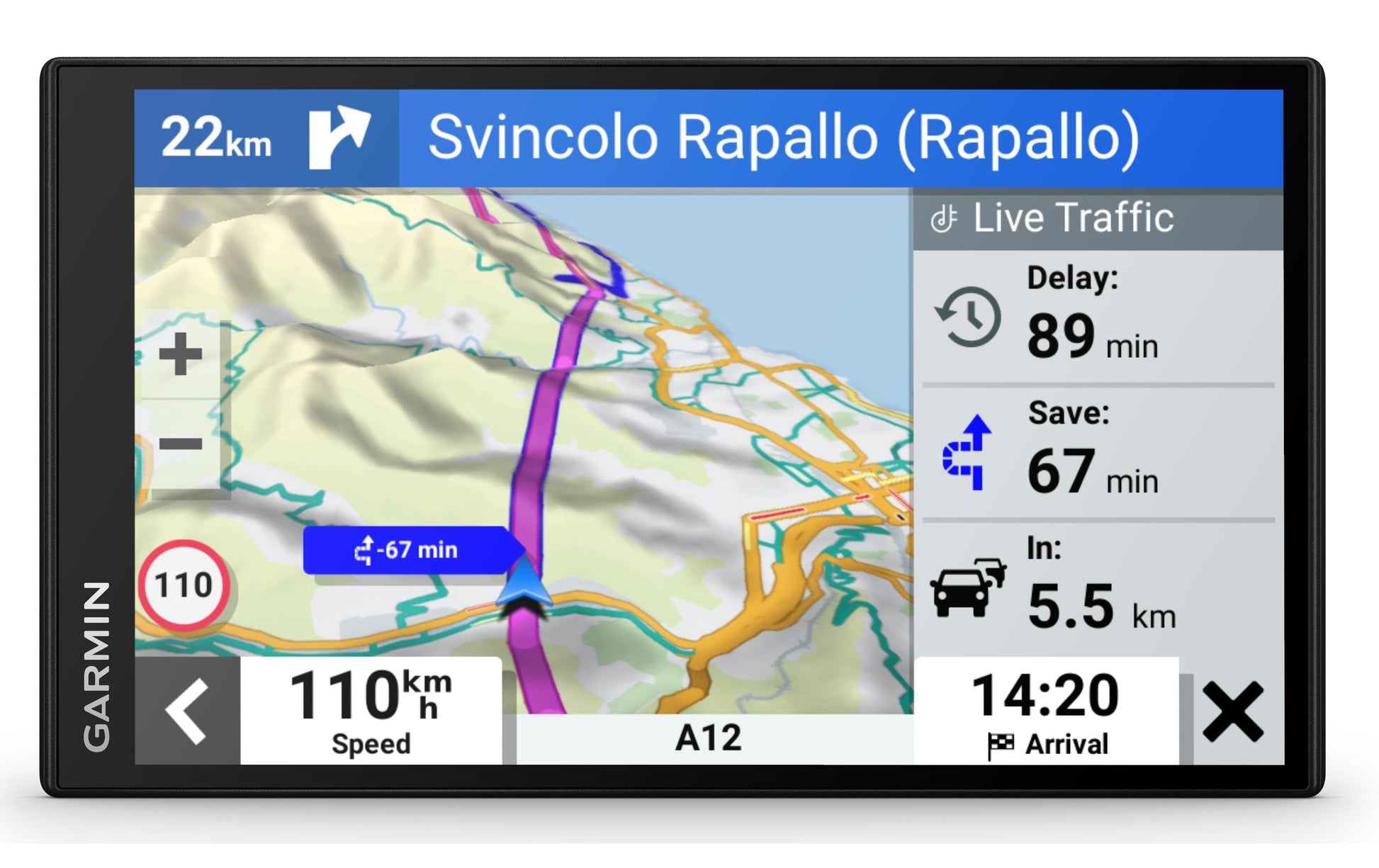 Garmin DriveSmart 76 – Navigationsgerät, 7" Multitouch-Display, 1024×600, 32 GB, Schwarz