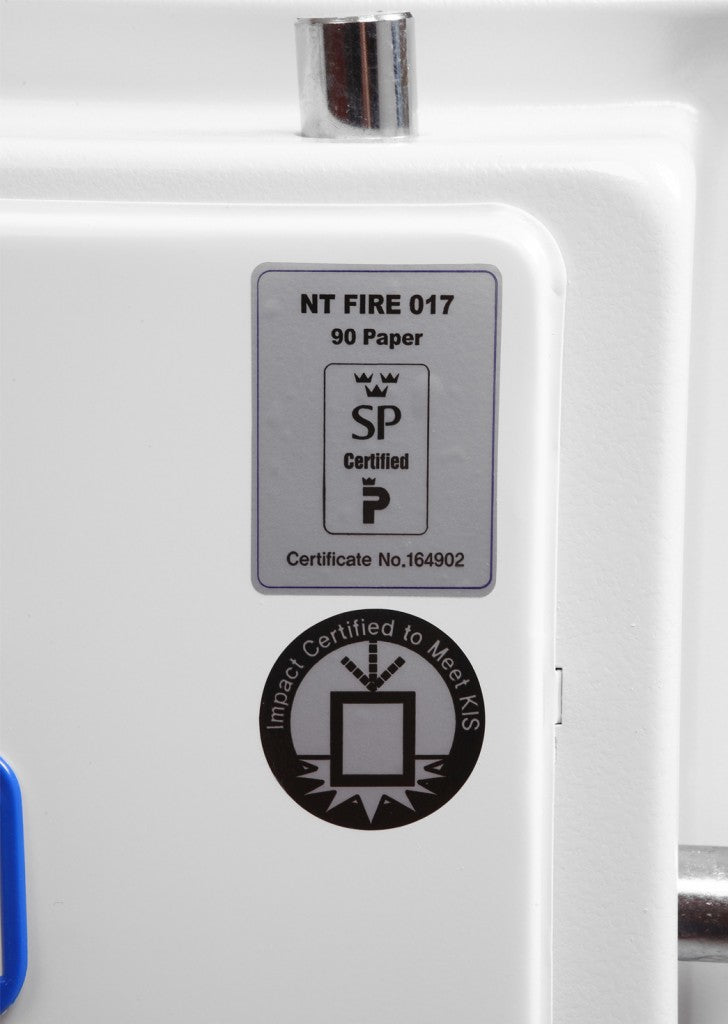 Phoenix Safe Co. Phoenix Tresor FS0442E – Elektronikschloss – 84 l – Feuerschutz 90 min – Bodenmontage – Weiss