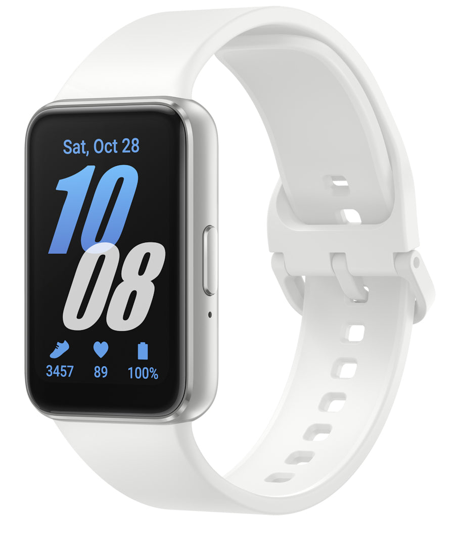 Samsung Galaxy Fit3 40 mm – Aluminium Silber, Weiss, 50 m