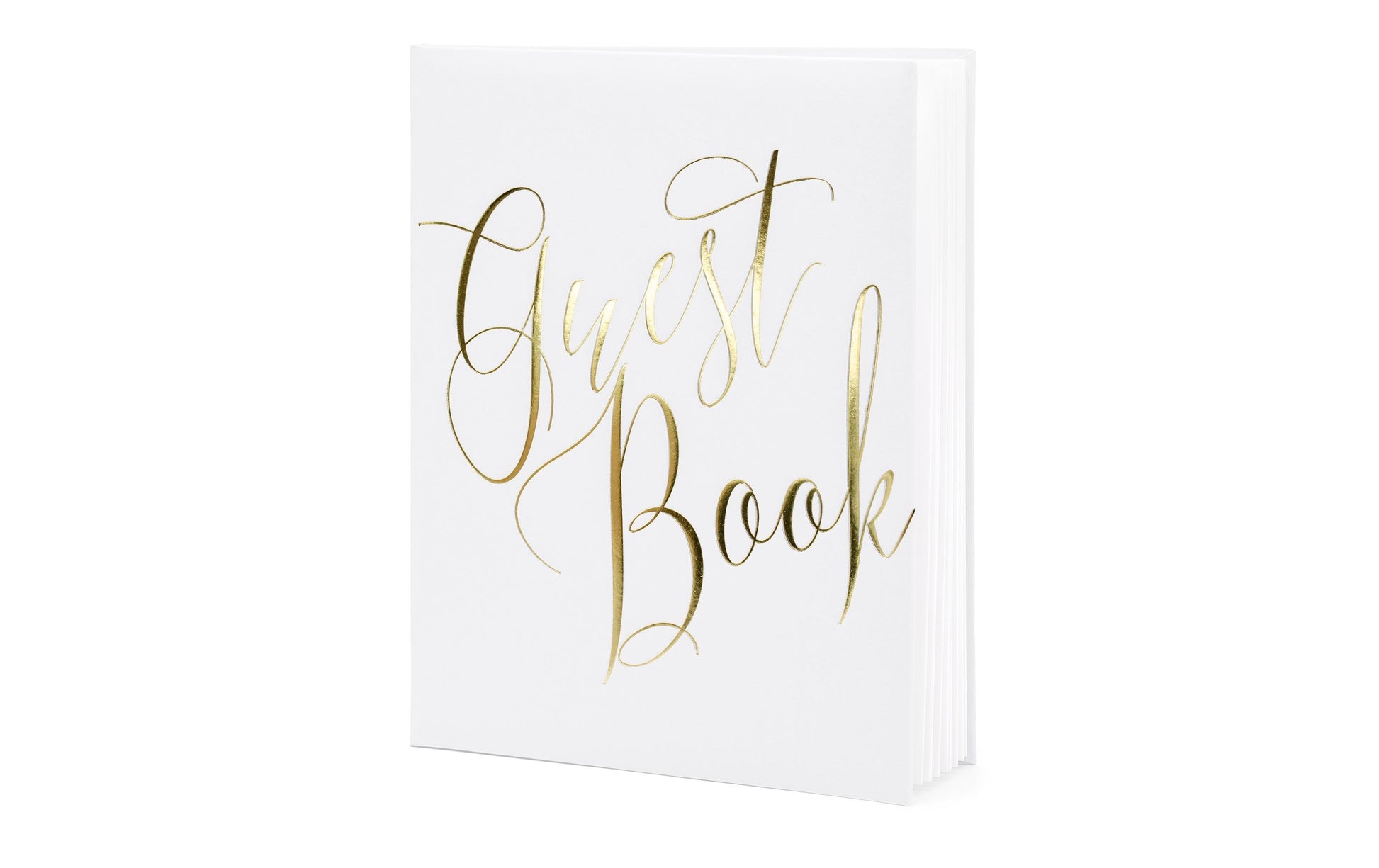 PartyDeco Gästebuch – 22 Seiten – 200 × 245 mm, weiss, gold
