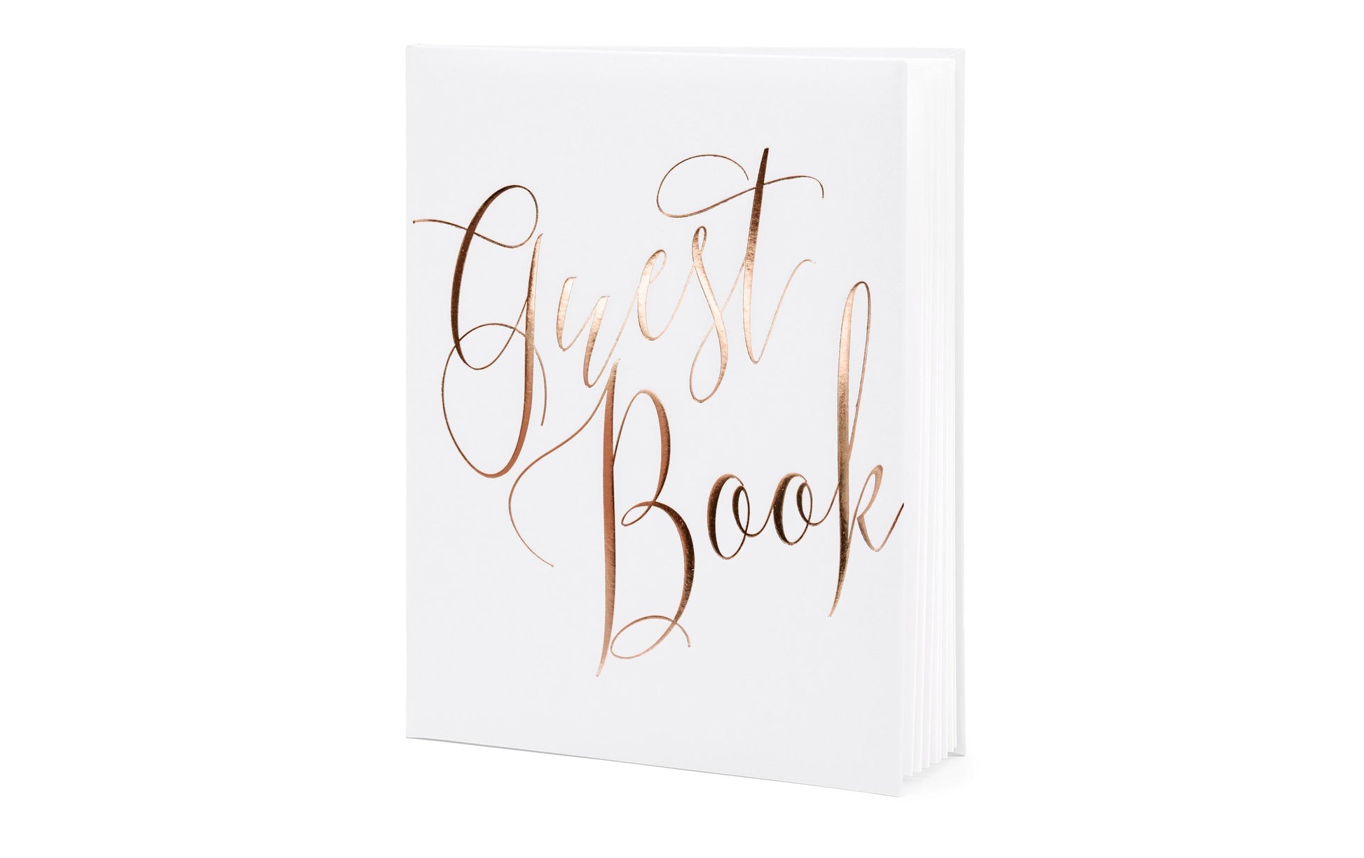 PartyDeco Gästebuch – 22 Seiten – 200 × 245 mm – Hardcover, weiss/gold