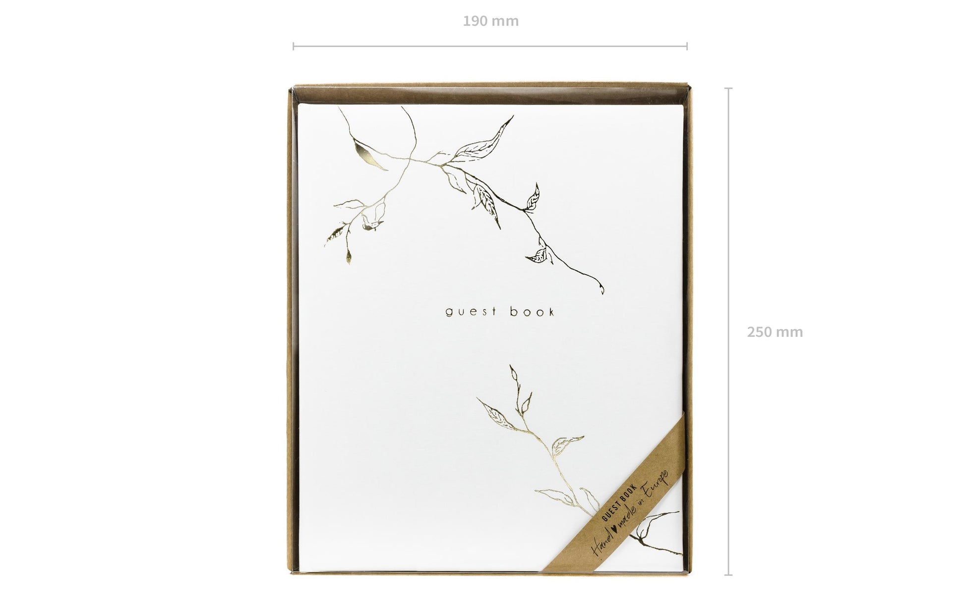 PartyDeco Gästebuch – 22 Seiten – 200 × 245 mm, weiss