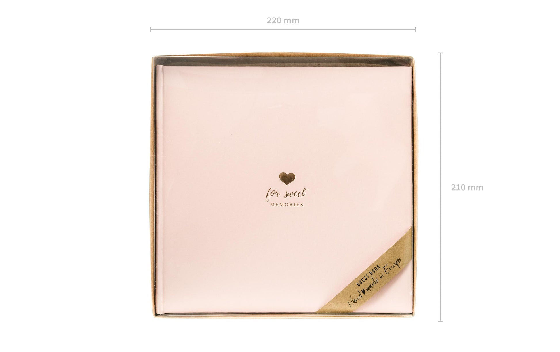 PartyDeco Gästebuch – 22 Seiten – 205 × 205 mm, rosa