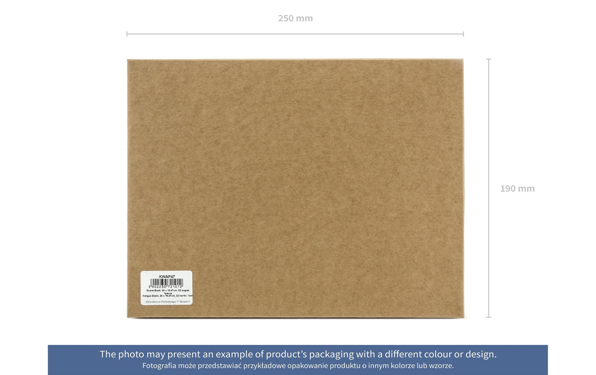 PartyDeco Gästebuch – 22 Seiten – 240 × 185 mm – Hardcover, gold, weiss