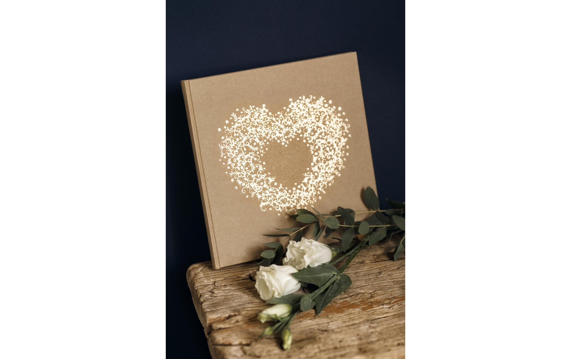 PartyDeco Gästebuch – 22 Seiten – 205 × 205 mm – Hardcover, natur