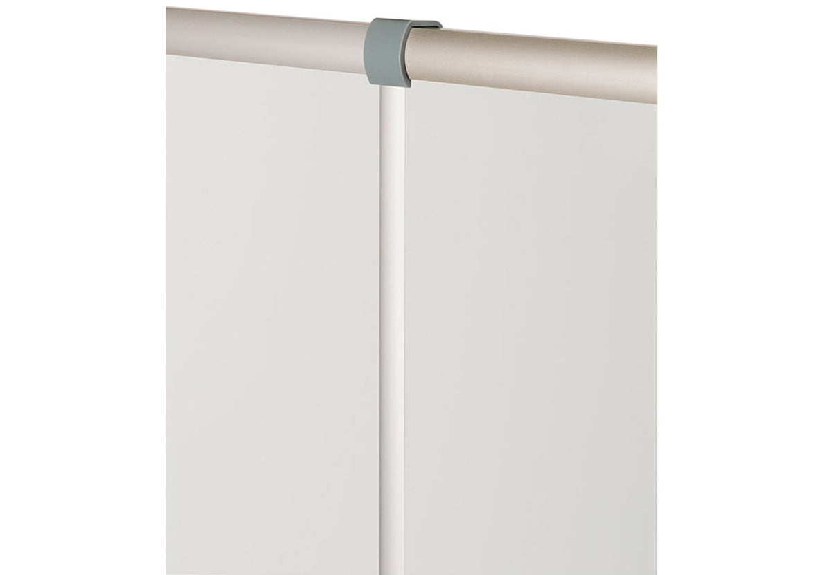 MAUL Whiteboard – 120 × 90 cm, Kunststoff, magnetisch, Aluminiumrahmen, Wandmontage, inkl. Montageset