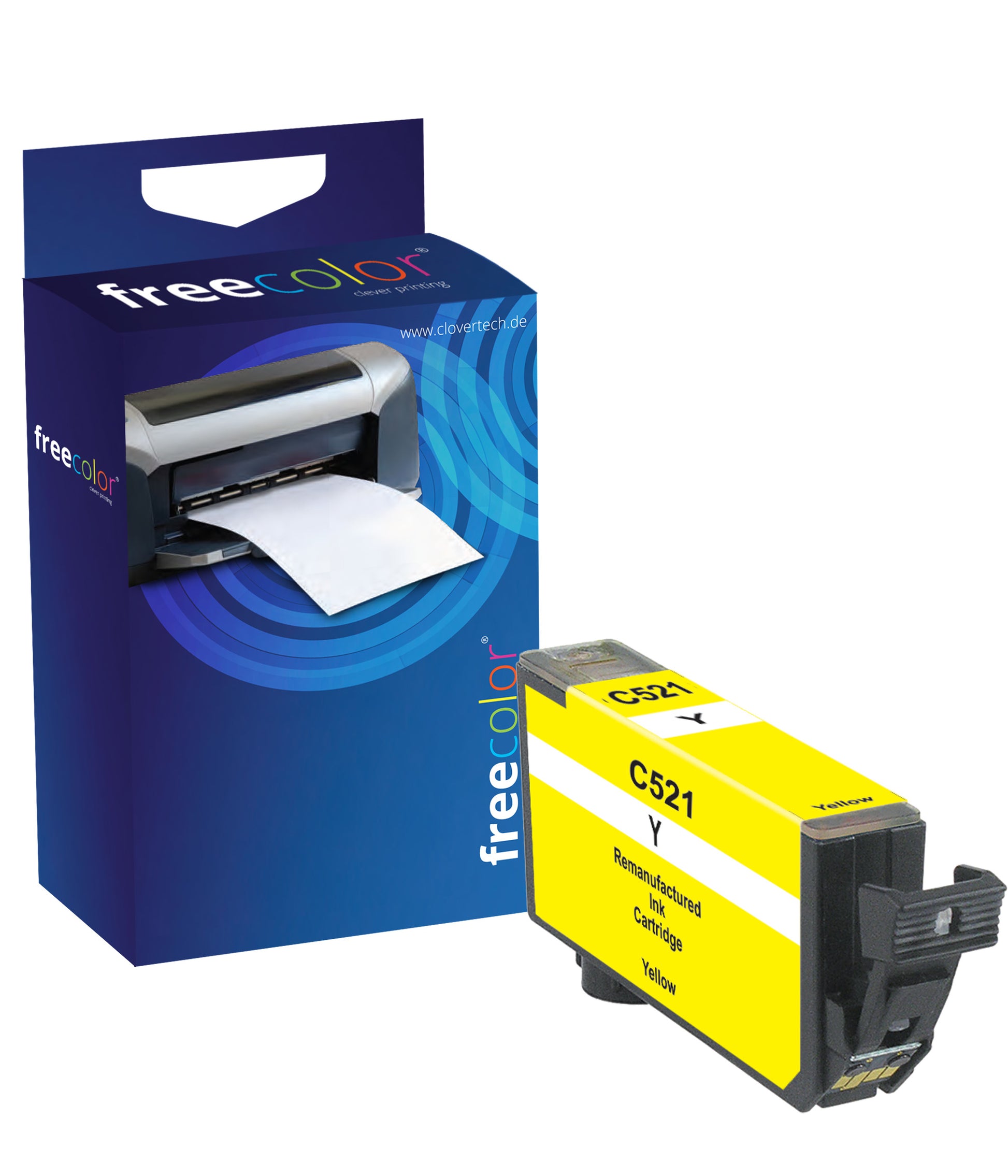 Freecolor Tinte CLI-521 – Gelb, 500 Seiten