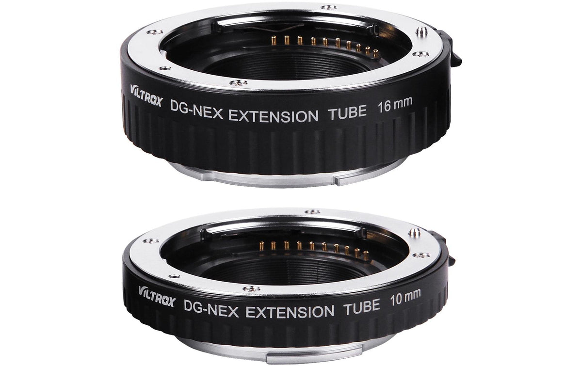 Viltrox DG-NEX Automatisches Zwischenringe-Set – für Sony E-Mount (A7, A7R, A7S u. a.) – 2er-Pack