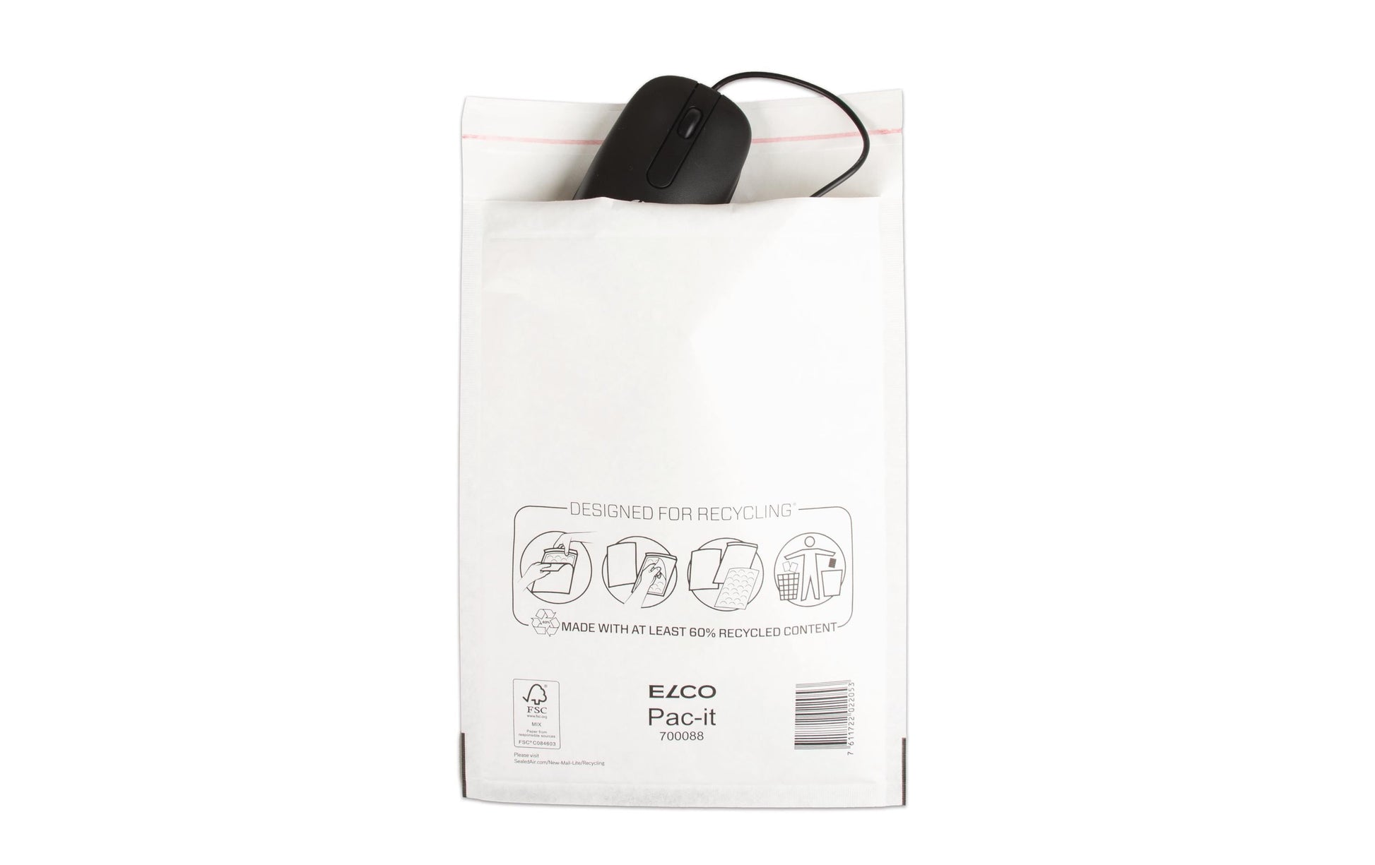 Elco Couvert 200 × 270 mm, Haftklebend, Weiss, Papier – 100 Stk.