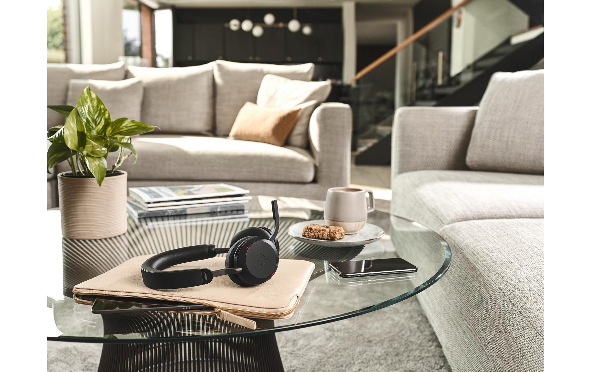 Jabra Evolve2 75 UC Office-Headset – On-Ear, Stereo, Kabel + BT, ANC, mit USB-C-Dongle, Schwarz, BT 5.2