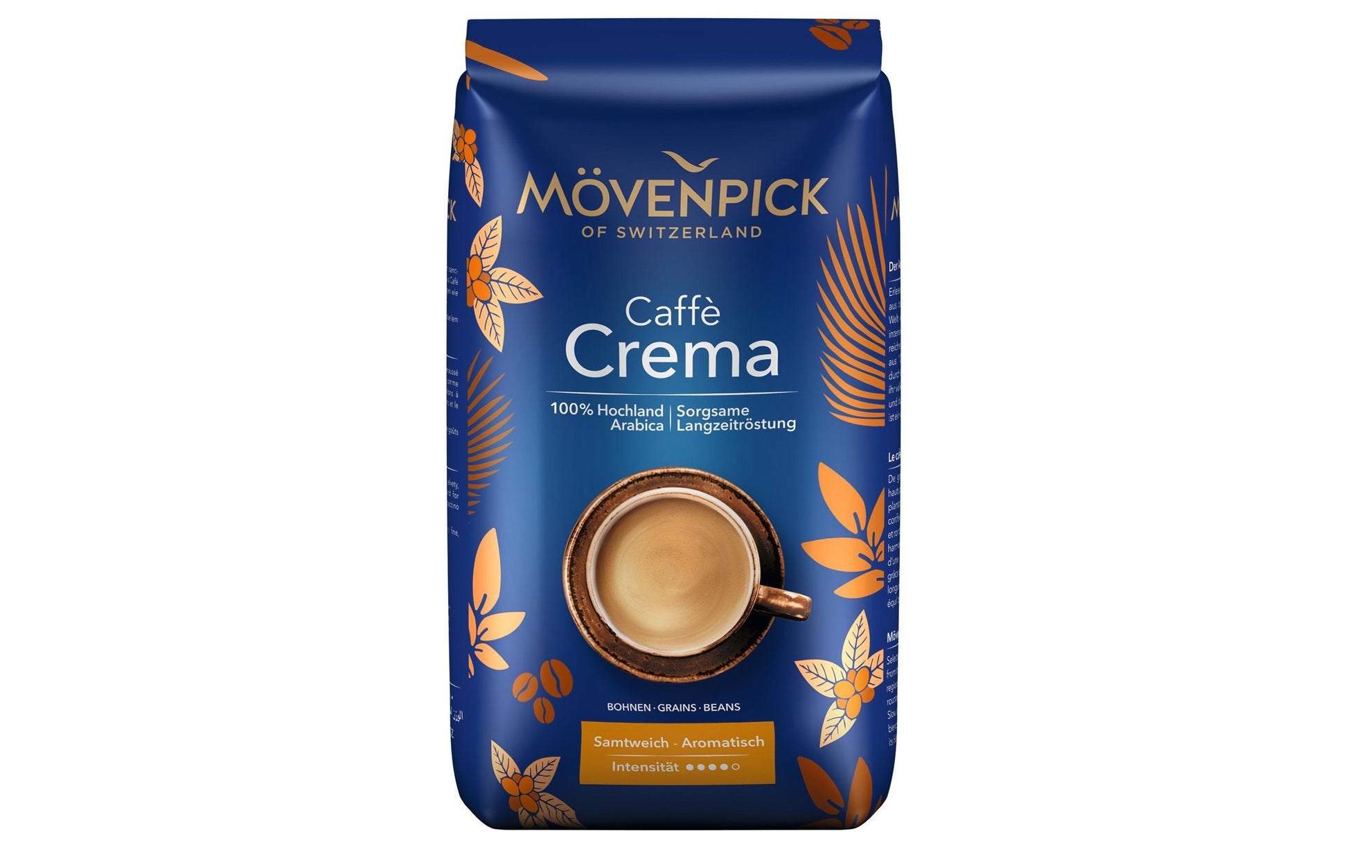 Mövenpick Caffè Crema – Bohnenkaffee – 100% Arabica, Intensität 8, 1 kg