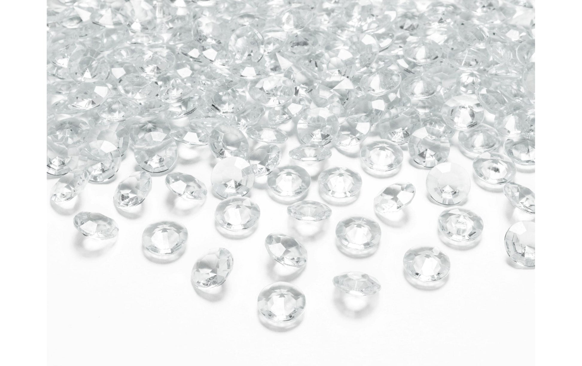 PartyDeco Konfetti Hochzeit – Transparent – 12 × 12 mm – Kunststoff – 100 Stk