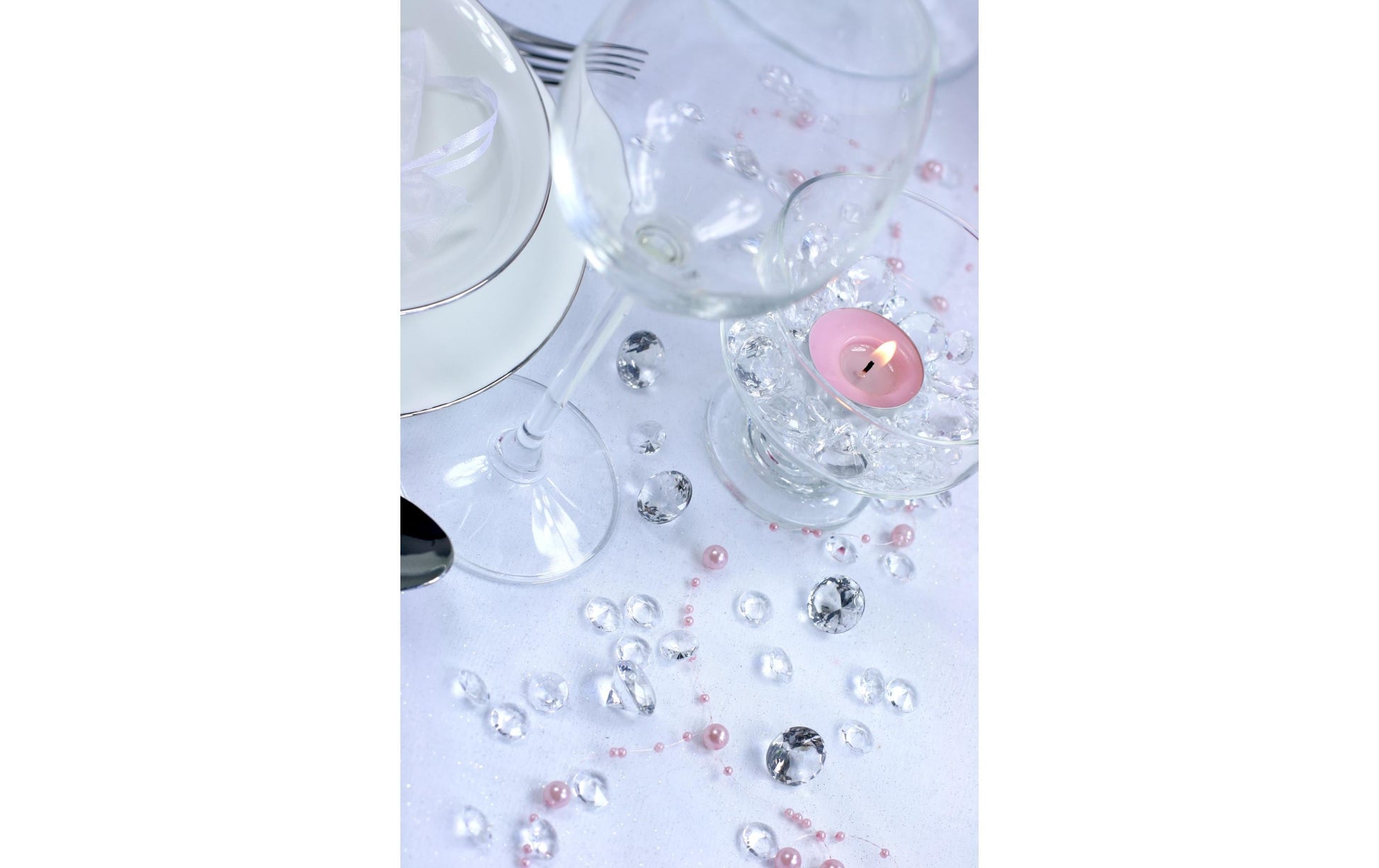 PartyDeco Konfetti Hochzeit – Transparent – 12 × 12 mm – Kunststoff – 100 Stk
