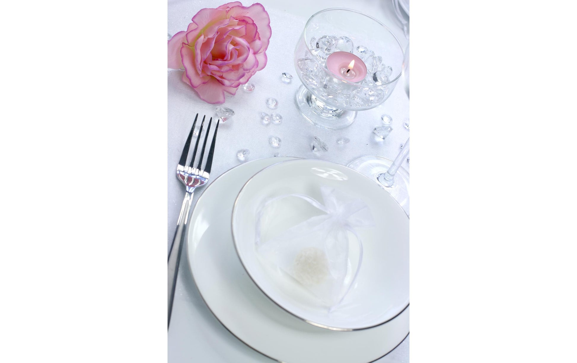 PartyDeco Konfetti Hochzeit – Transparent – 12 × 12 mm – Kunststoff – 100 Stk