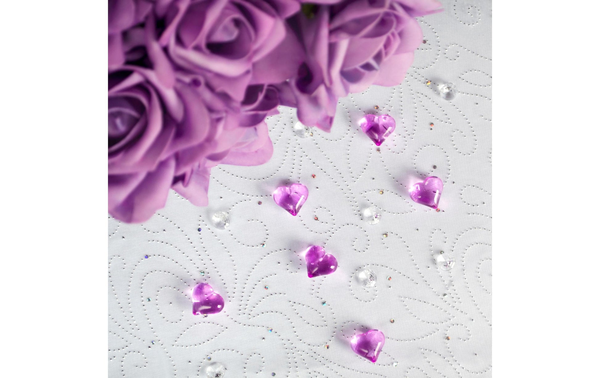 PartyDeco Konfetti Hochzeit – Transparent – 12 × 12 mm – Kunststoff – 100 Stk
