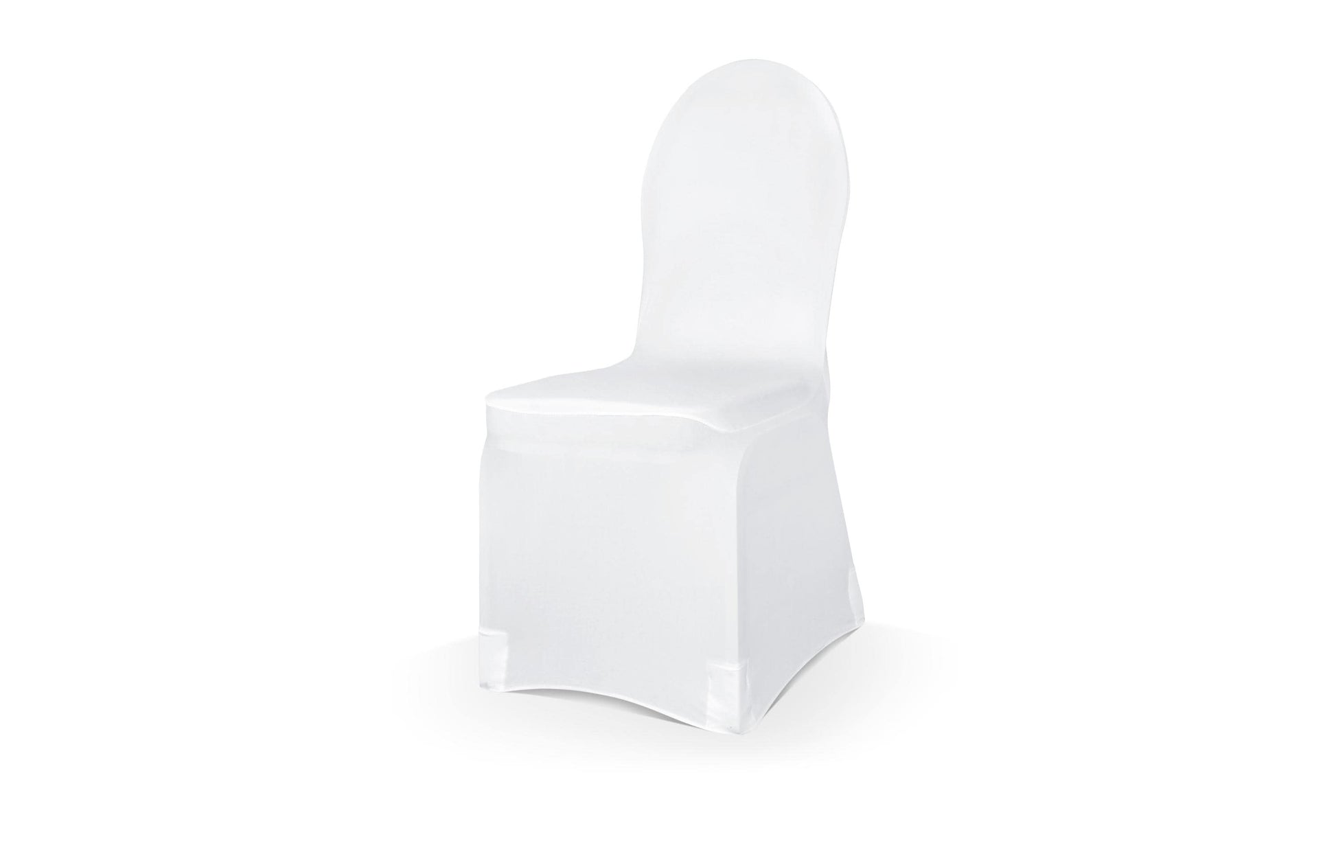 PartyDeco Stuhlhusse – 38 × 37 cm, Weiss, Stretch-Stoff