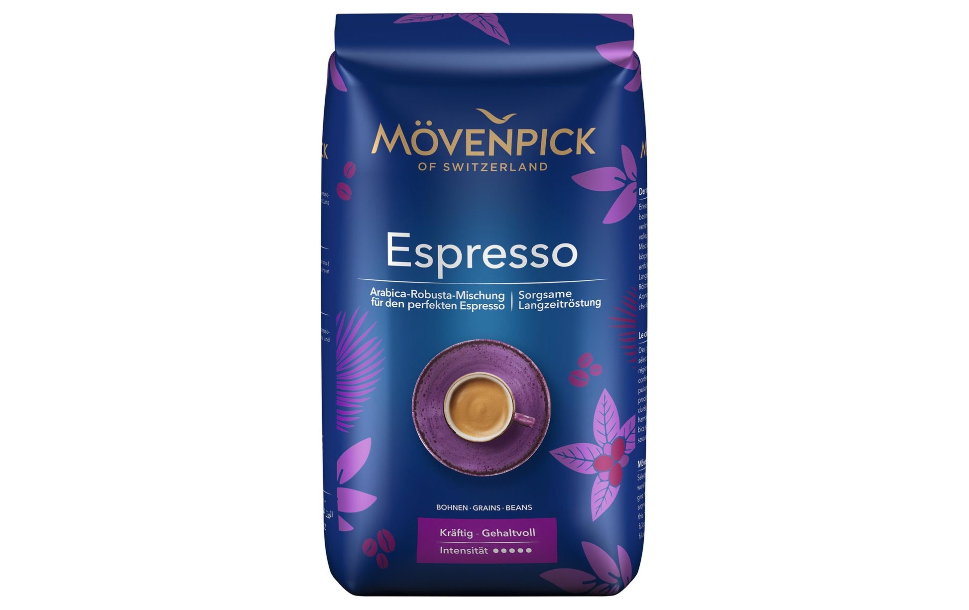 Mövenpick Kaffeebohnen – Espresso, Arabica/Robusta, Intensität 4, 1 kg