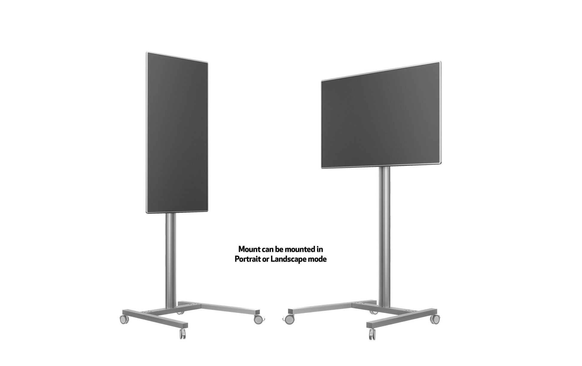 Multibrackets 180 S – Höhenverstellbarer Displayständer für 47", VESA 400×600, bis 50 kg, silber