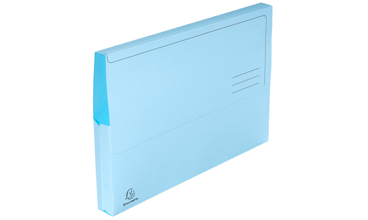 Exacompta Sammelmappe für A4, Karton, Blau, mit Verschlussklappe