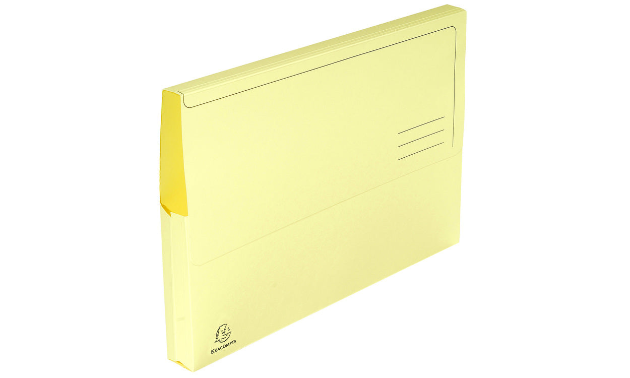 Exacompta Sammelmappe für A4, Karton, Gelb, mit Verschlussklappe